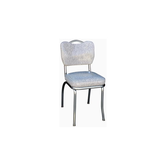 Richardson Seating Handle Back Diner Chair with 2" Box Seat-Color:Cracked Ice Grey