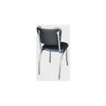 thumbnail image 1 of V-Back Diner Chair with Stripe with 1" Pulled Seat-Color:Black/White, 1 of 5