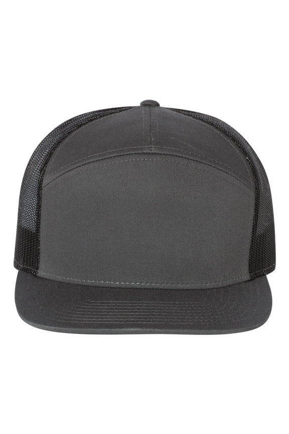 Seven-Panel Trucker Cap 168 Charcoal/ Black One Size