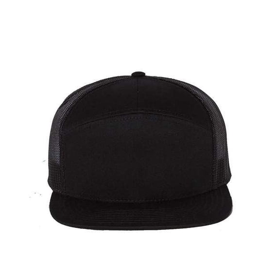 Seven-Panel Trucker Cap - One Size / Black