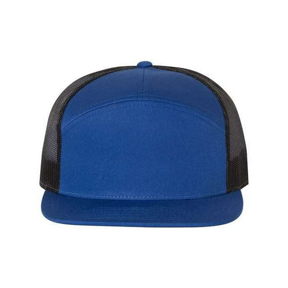 Richardson Seven-Panel Trucker Cap in Royal/ Black One Size | 168