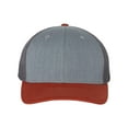 thumbnail image 1 of Richardson - Snapback Trucker Cap - 112 - Heather Grey/ Charcoal/ Dark Orange, 1 of 5