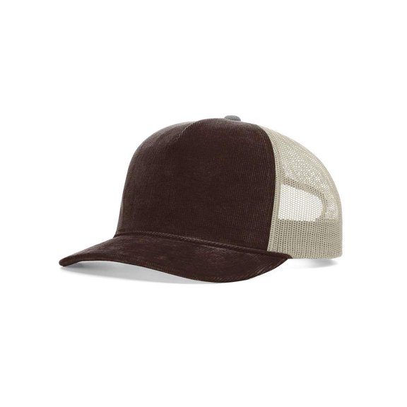 Richardson - Troutdale Corduroy Trucker Cap - 930 - Brown/ Sand - Size: Adjustable