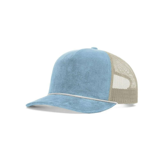 Richardson - Troutdale Corduroy Trucker Cap - 930 - Light Blue/ Sand