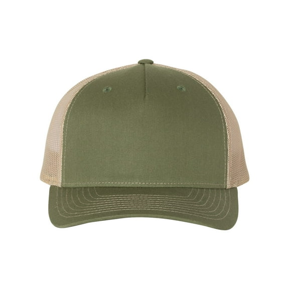 Richardson - Five-Panel Trucker Cap - 112FP - Army Olive Green/ Tan