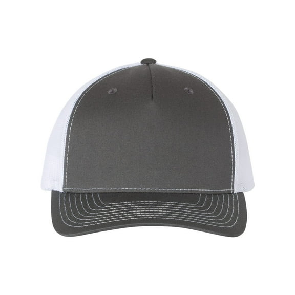 Richardson Trucker Cap, Adjustable, Charcoal/White