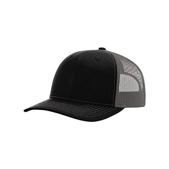Richardson Trucker Snapback-Black/Charcoal
