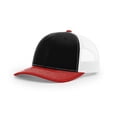 thumbnail image 1 of Richardson Trucker Snapback-Black/White/Red, 1 of 1