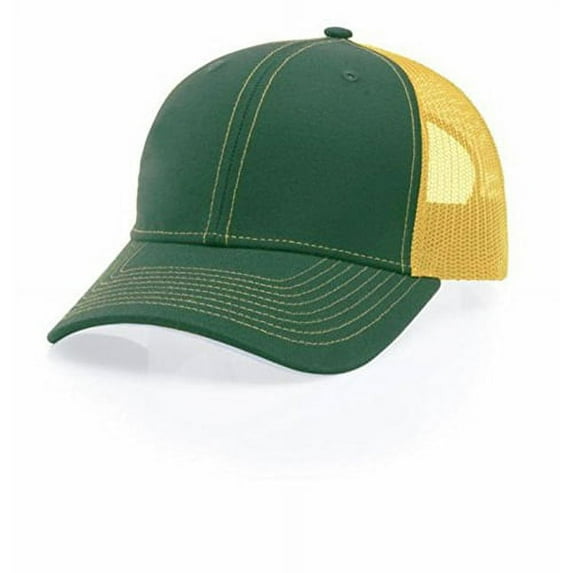 Richardson Trucker Snapback-Dark Green/Gold