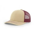 thumbnail image 1 of Richardson Trucker Snapback-Khaki/Burgundy, 1 of 1