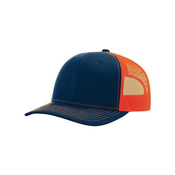 Richardson Trucker Snapback-Navy/Orange