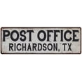 thumbnail image 1 of Richardson, Tx Post Office Metal Sign Vintage 6x18 106180011245, 1 of 1