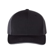 Richardson Unisex 172 Trucker Pulse Sportmesh R-Flex Baseball Cap, Split Black/Charcoal, Large/X-Large