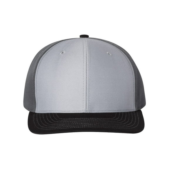 Richardson Unisex 312 Twill-Back Trucker Adjustable Backstrap Baseball Cap, Tri Grey/Charcoal/Black, One Size Fits Most
