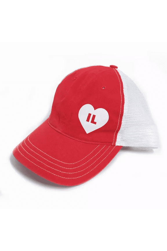 Unisex "LOVE ILLINOIS" Mesh Back Cap - One Size