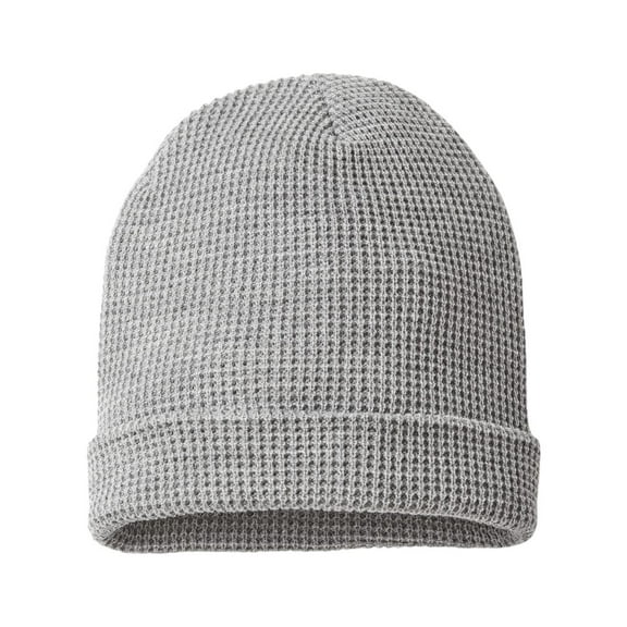 Richardson - Waffle Cuffed Beanie - 146R - Heather Grey - Size: One Size
