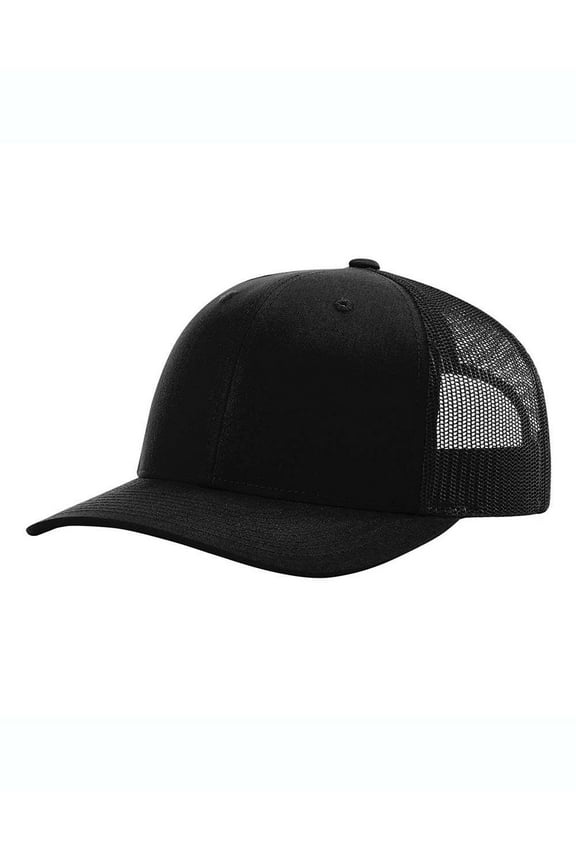 - Youth Trucker Snapback Cap - 112Y - Black - Size: Adjustable