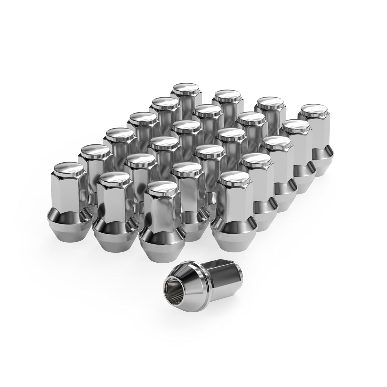 Richeer 24pcs M14x2 OEM Factory Style Lug Nuts for 2004-2014 F150 Expedition Lincoln Navigator One-Piece Large Acorn Seat Wheel Lug Nuts, 13/16” (21mm) Hex Replacement OE 4L3Z1012A 7L1Z1012A