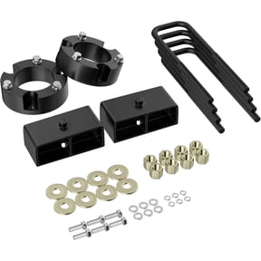 Richeer 3" Front and 2" Rear Leveling Lift Kit for 2005-2023 Tacoma, 3" Front Strut Spacers and 2" Rear Black Leveling Lift Block Kit Extended Square U-Bolts, 3"+2" Height for 2005-2023 Tacoma 2WD/4W