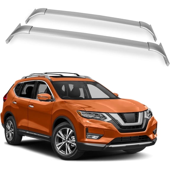 Richeer 300LBS Roof Rack Cross Bars for 2014-2020 Rogue(with Raised Side Rails), Lockable Heavy Duty Aluminium Roof Rack Cross Bars Cargo Racks Rooftop Luggage Carrier Canoe Kayak Bicycle