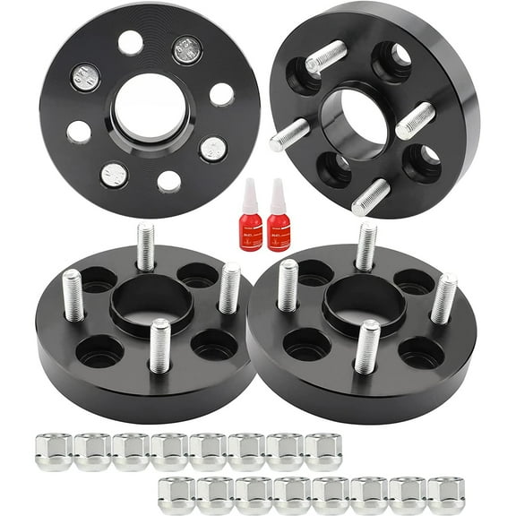 Richeer 4PCS 1" 4x100 Wheel Spacers Hub Centric for Miata Corolla Celica with M12x1.5 Studs & 54.1mm Center Bore Fits select: 2007-2020 TOYOTA YARIS, 2004-2006 TOYOTA SCION