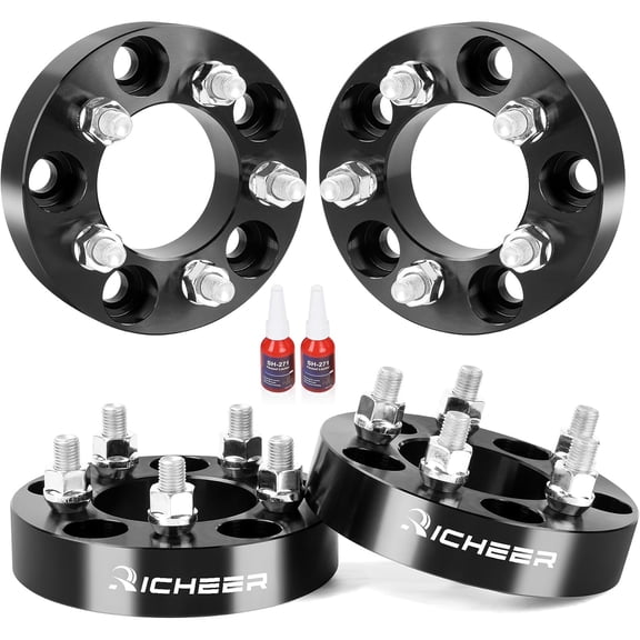 Richeer 4PCS 5x4.5 to 5x112 Wheel adapters, 1.25 inch 5x114.3 to 5x112 Wheel adapters 74mm Hub Bore with 12x1.5 Thread Pitch.