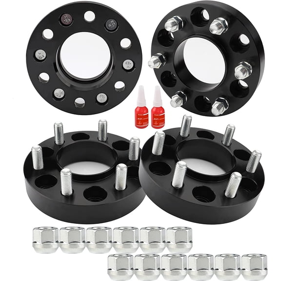 Richeer 4Pcs 6x135 Wheel Spacers 1.25" Thick for Expedition F-150 Navigator LOBO with M14x2 Studs & 87.1mm Center Bore Fits select: 2004-2014 FORD F150, 2003-2014 FORD EXPEDITION
