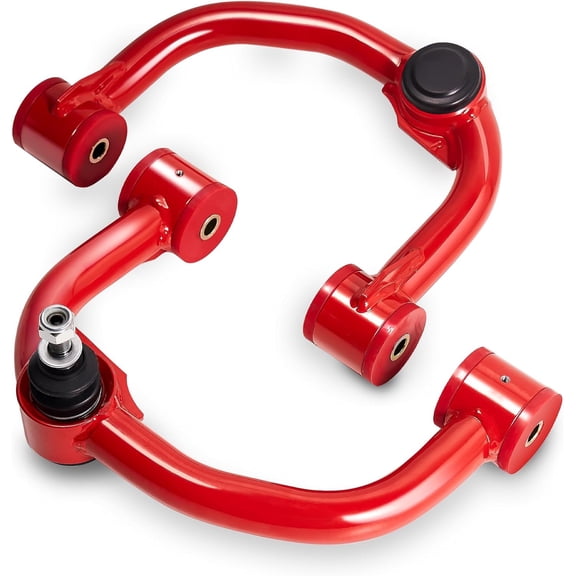 Richeer Front Upper Control Arms for 2-4" Lift-2004-2020 F150,2007-2015 Expedition,2007-2015 Navigator,2006-2008 Mark LT, Red Upgrade PU Bushing Suspension Arms