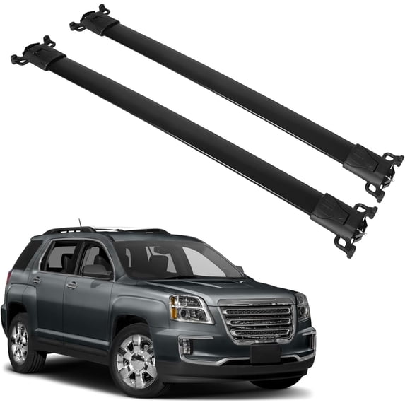 Richeer Roof Rack Cross Bars Compatible for 2010-2017 Equinox/Terrain with Side Rails,Heavy Duty Aluminum Cargo Racks Rooftop Luggage Carrier Canoe Kayak Bicycle roof Bag