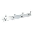 thumbnail image 1 of Richelieu 16225Bag 12-5/8" Wide 4 Hook Metal Coat Rack - Silver, 1 of 4