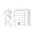 thumbnail image 1 of Richelieu 23793R Set Of 47 Garage Locking Hooks For Pegboards - Zinc, 1 of 1