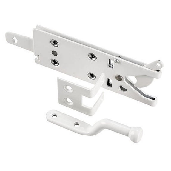 Richelieu 3011-R 4-1/6" Long Double Sided Automatic Gate Latch - White