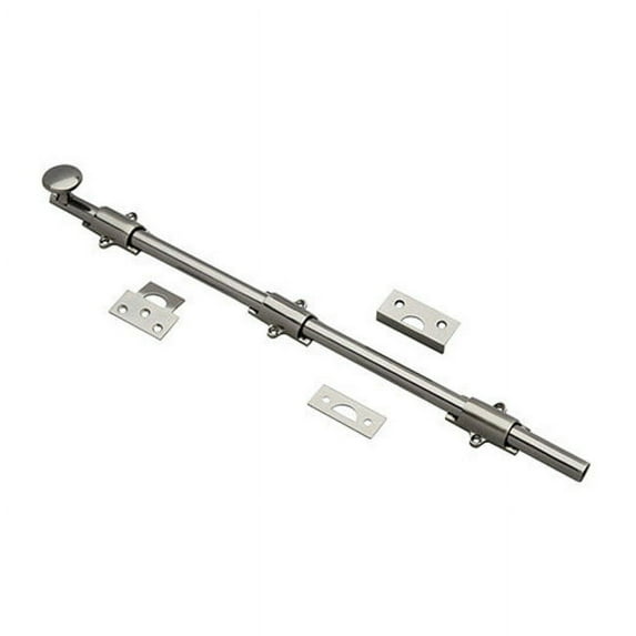 Richelieu 39218-V 18" Long Solid Brass Surface Bolt - Nickel