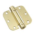 thumbnail image 1 of Richelieu 51821-R 3-1/2" X 3-1/2" Spring 5/8" Radius Corner Mortise Door Hinge - Brass, 1 of 1