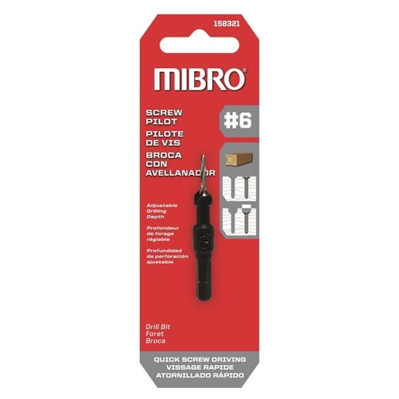 Richelieu 2038591 6 in. Mibro Steel Screw Pilot Straight Shank Drill Bit