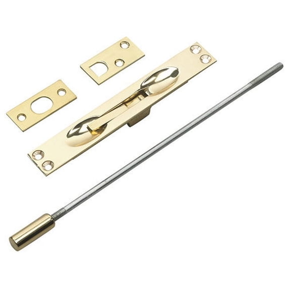 Richelieu 656-V 12" Long Flush Bolt For Metal Doors - Brass
