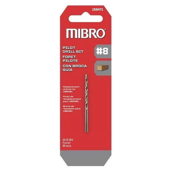 Richelieu 2038589 8 in. Mirbo Steel Screw Pilot Straight Shank Drill Bit