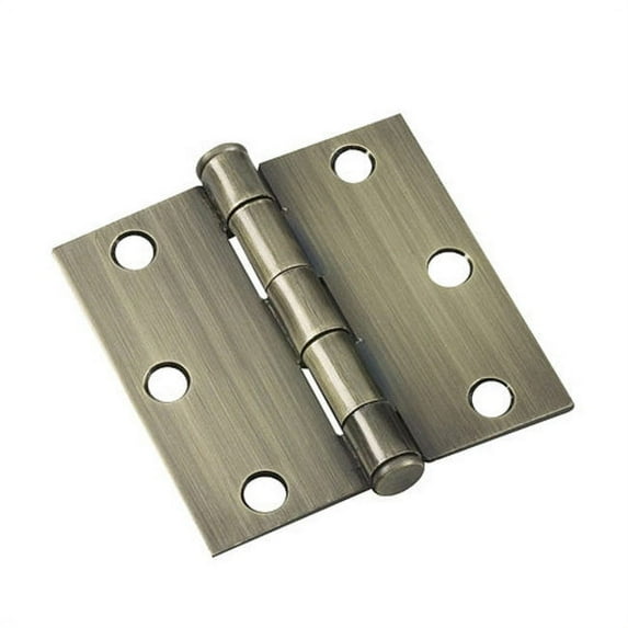 Richelieu 820-B 3" X 3" Plain Bearing Square Corner Mortise Door Hinge - Brass