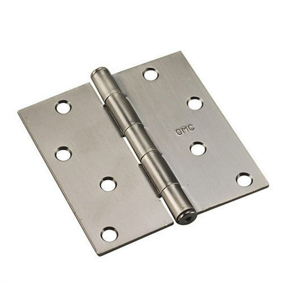 Richelieu 822-B 4" X 4" Plain Bearing Square Corner Mortise Door Hinge - Nickel