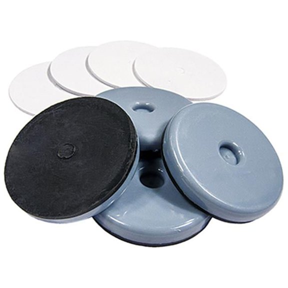 Richelieu America 235694 1.87 in. TruGuard Round Sliders with Adhesive, Gray Blue - Pack of 4