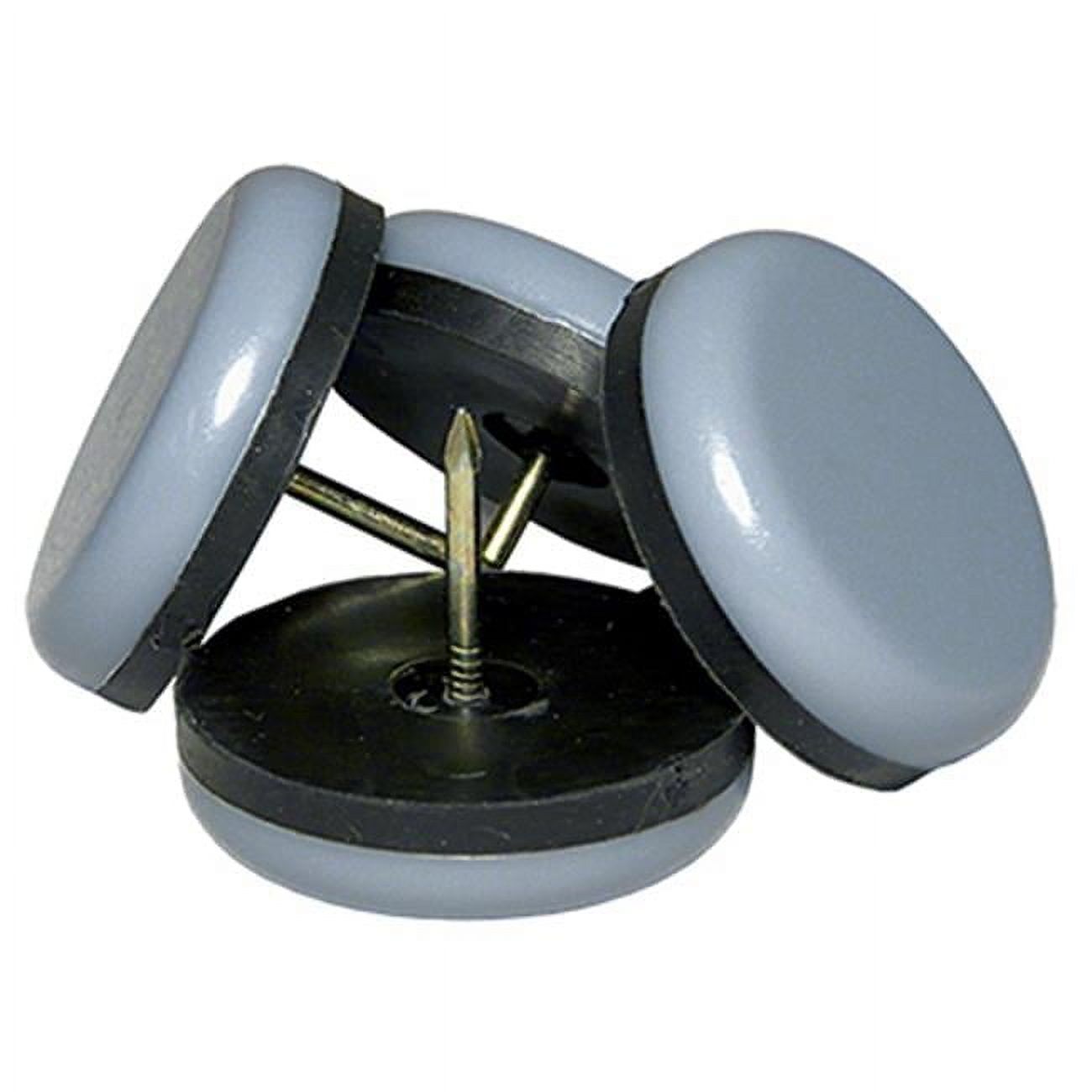 Richelieu America 235717 1.25 in. TruGuard Round Nail On Sliders, Gray Blue - Pack of 4