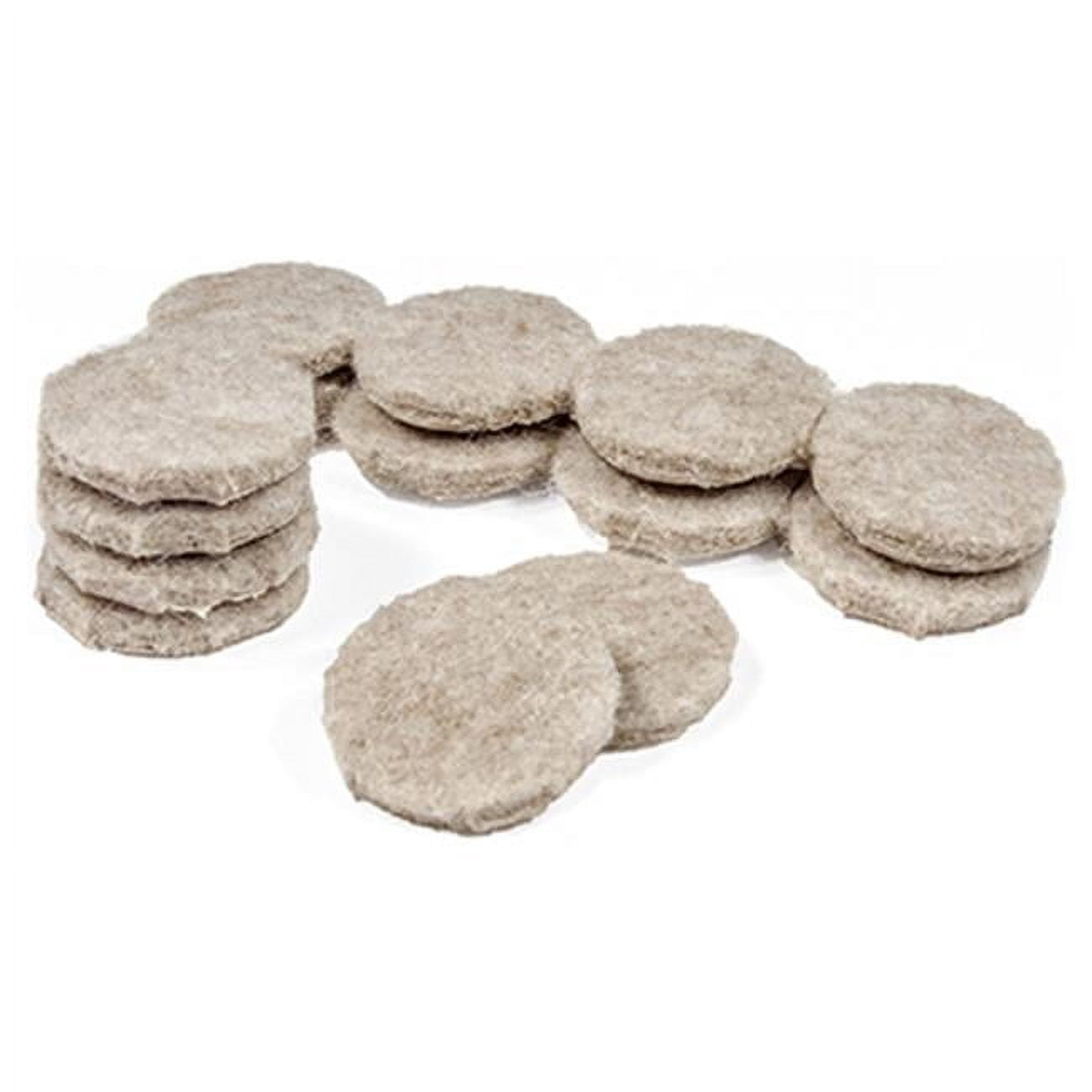 Richelieu America 235726 1 in. TruGuard Round Heavy Duty Self Adhesive Felt Pads, Tan - Pack of 16