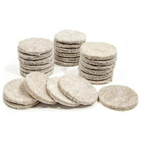 Richelieu America 235731 1.5 in. TruGuard Heavy-Duty Self Adhesive Round Felt Pads, Tan - Pack of 24