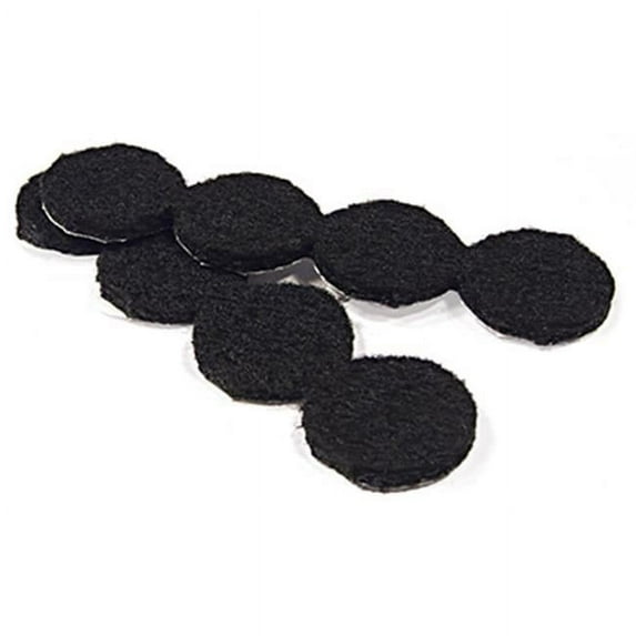 Richelieu America 235733 1 in. TruGuard Round Heavy Duty Self Adhesive Felt Pads, Black - Pack of 16