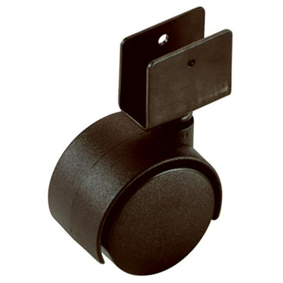 Richelieu America 235741 1.62 in. TruGuard Dual Wheel Caster with U-Bracket, Black - Pack of 2