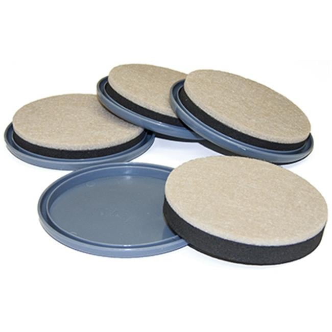 Clear 4.5-5" Round Felt and Foam Convertible Glides, Pack of 8