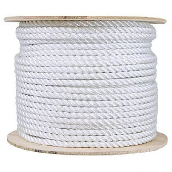 Mibro Group Twisted Nylon Rope 1/4 In. - Durable, White - 600 Ft.