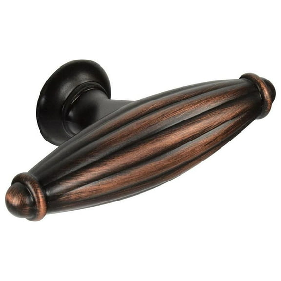 Richelieu BP8061865BORBU - 2-9/16 in. (65mm) Expression Rectangular Cabinet Knob - Brushed Oil-rubbed Bronze