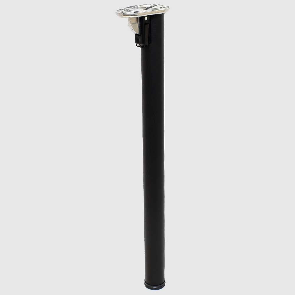 Matte Black 28" Adjustable Folding Table Leg in Aluminum