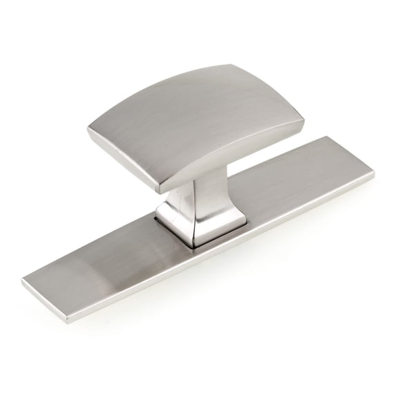 Richelieu BP224543195 3-9/16" Rectangular Cabinet Knob - Nickel